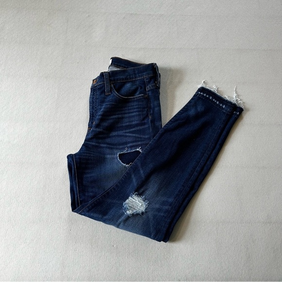 J.Crew Lookout High Rise Skinny Jeans | Size 30 | Distressed Knees | EUC - Picture 6 of 8